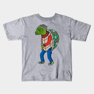 Hipster Turtle Kids T-Shirt